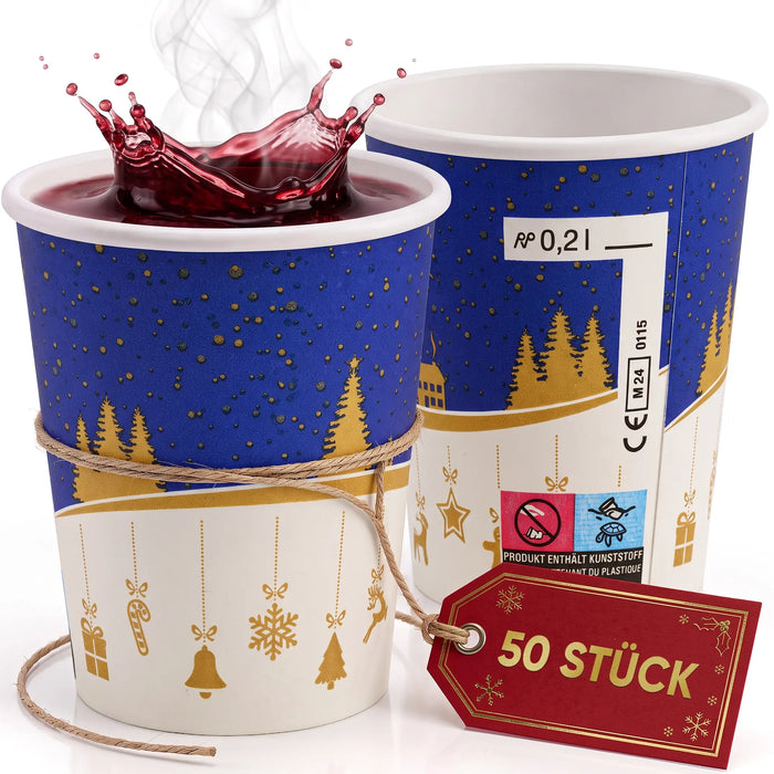 Glühweinbecher Wintertraum 200ml - Pappbecher für Glühwein