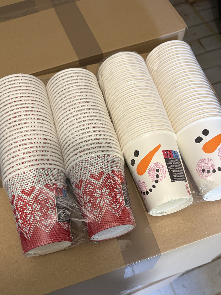 Becher Manschetten - Papier Banderole für Glühweinbecher