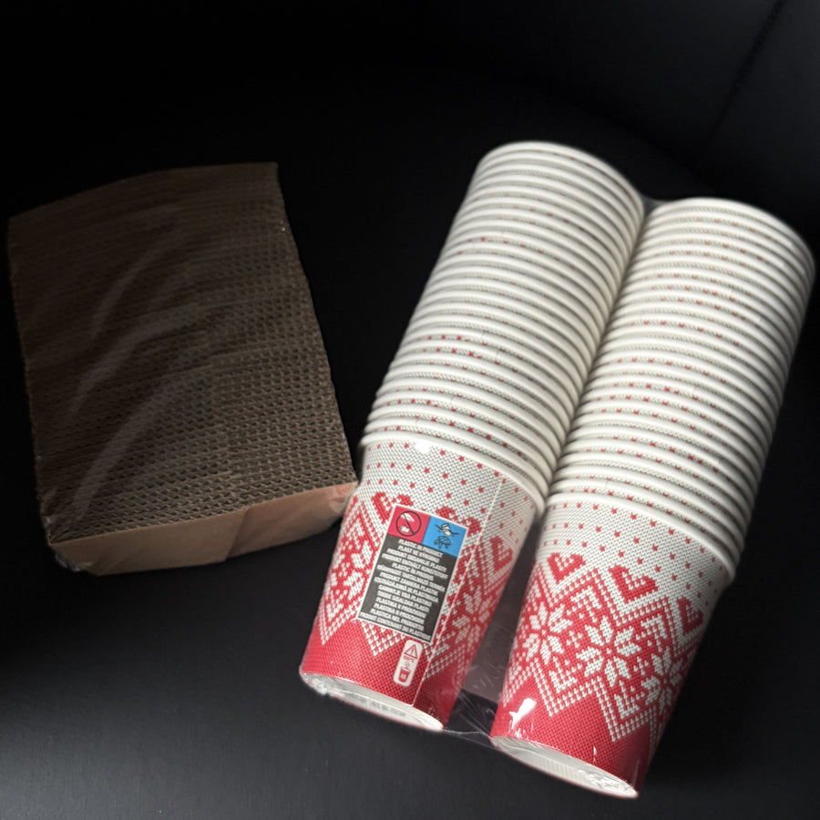 Becher Manschetten - Papier Banderole für Glühweinbecher